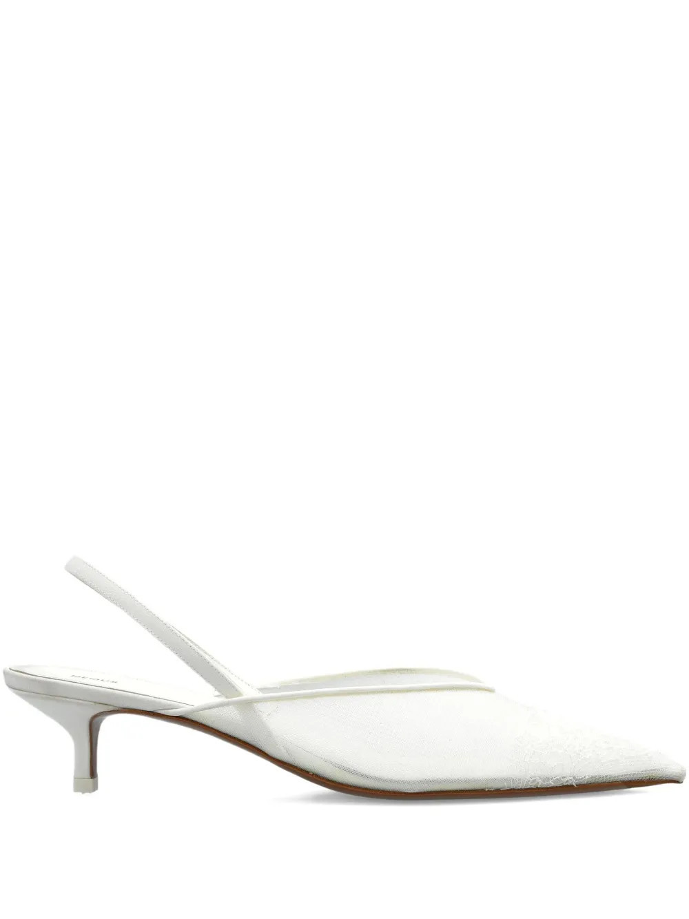 NEOUS 40mm Irena lace-detail slingback pumps - White | Farfetch Global