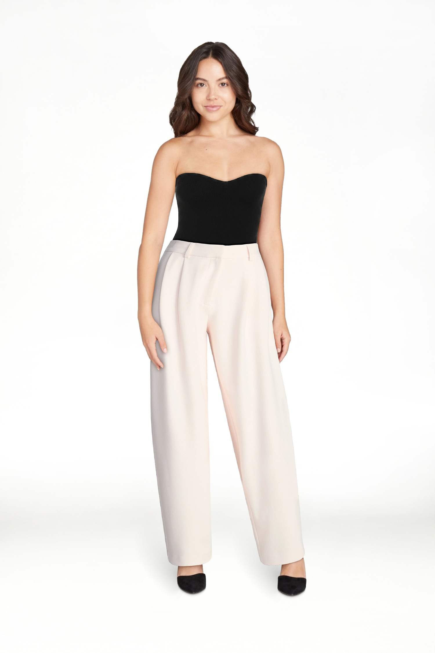 Devil Wears Prada Scoop Collection Women’s and Women's Plus High Rise Pleated Trousers, 30" Ins... | Walmart (US)