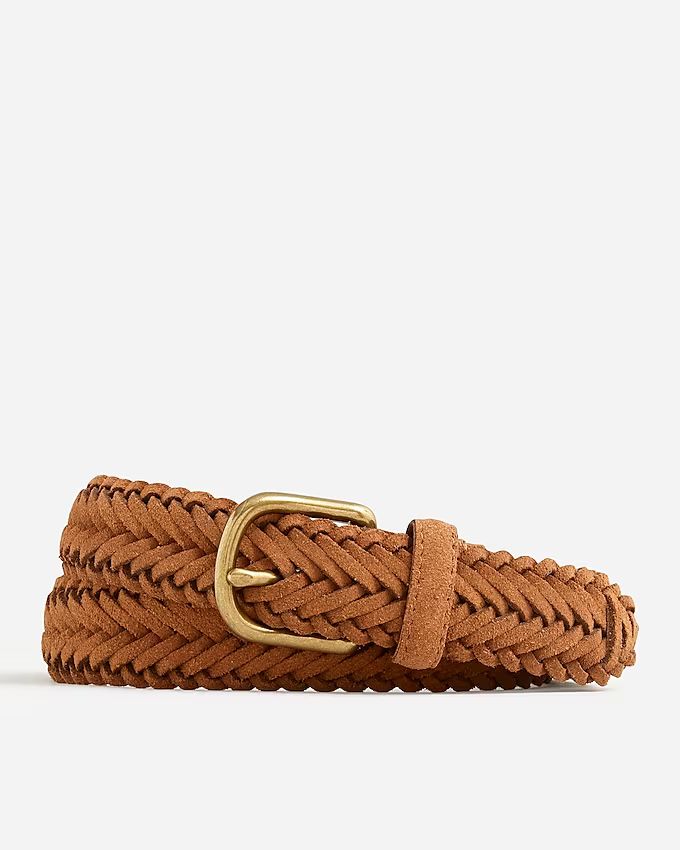 Kids' braided leather belt | J.Crew US