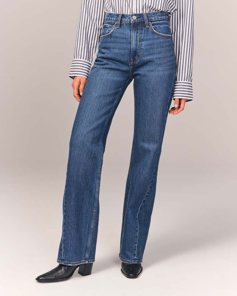 Women's High Rise Twisted Seam 90s Relaxed Jean | Women's Bottoms | Abercrombie.com | Abercrombie & Fitch (US)
