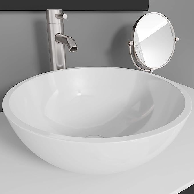 16 inch Solid Surface Round Vessel Sink | Amazon (US)