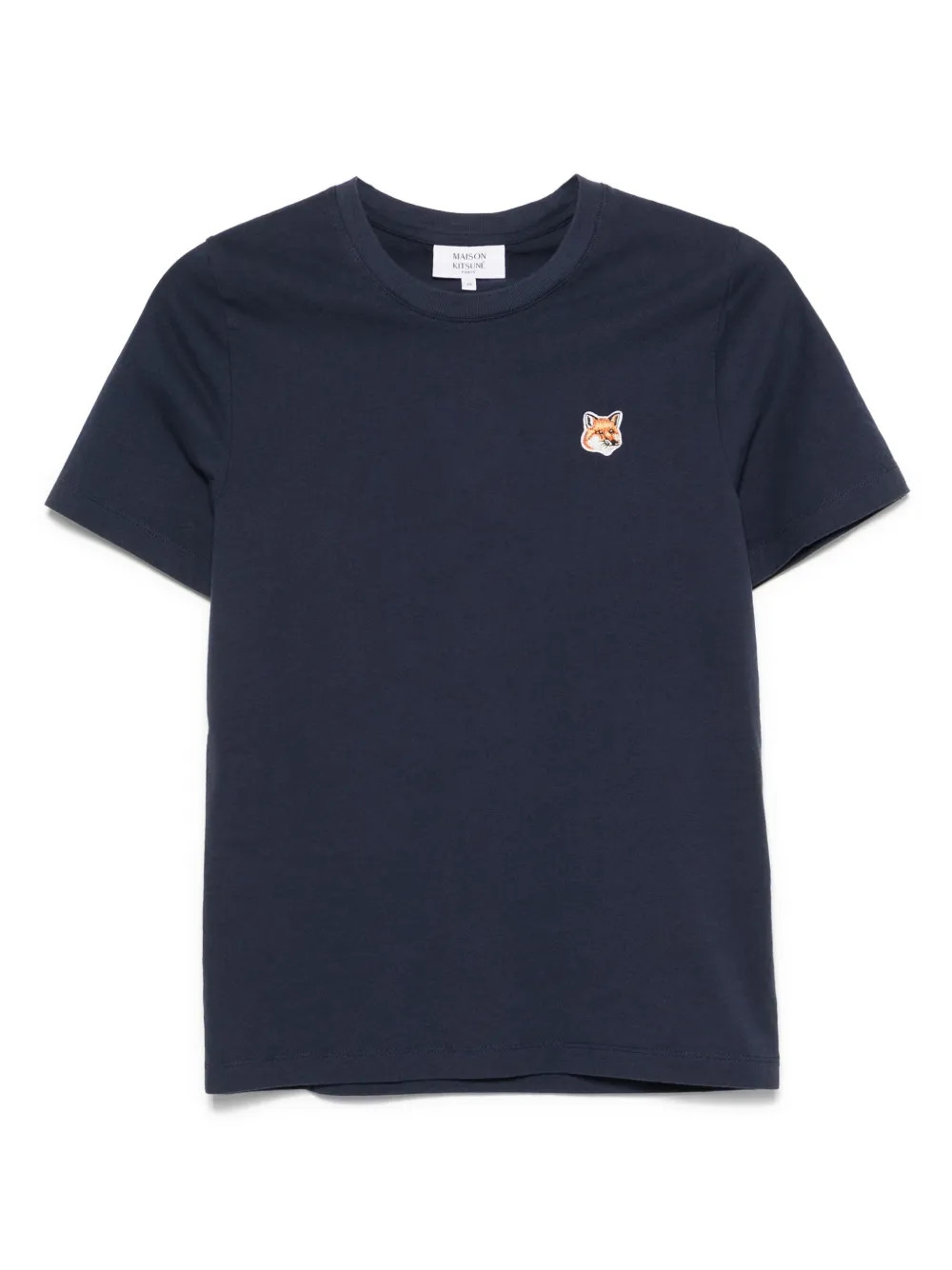 Maison Kitsuné Fox Head-patch T-shirt | Blue | FARFETCH | Farfetch Global