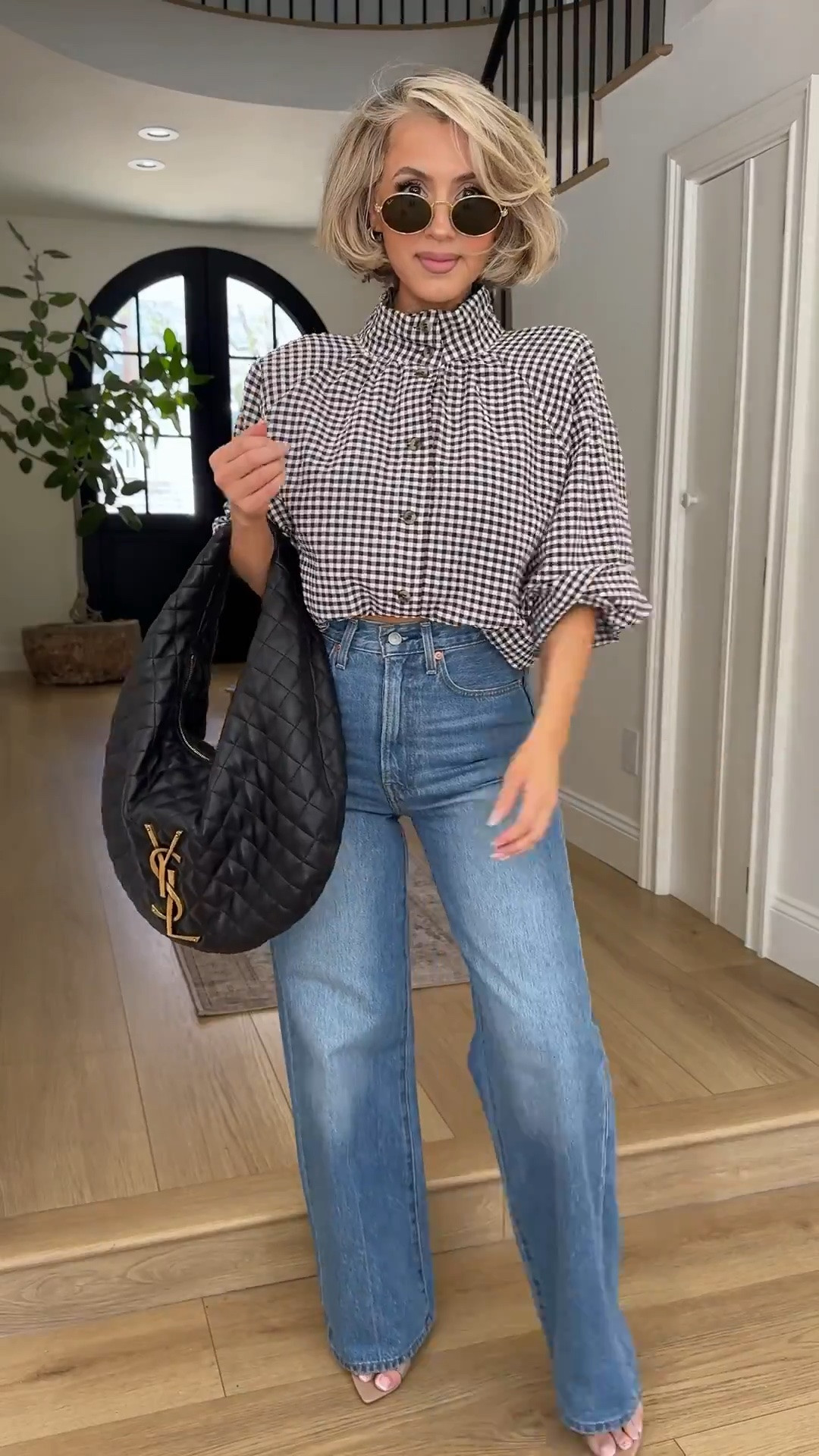 Easy early fall look 😎 the perfect transitional lightweight jacket! 

The shoulder pads are super easy to use. They have a little Velcro strip that you put your bra strap between! 

Jeans 27x30
Jacket small

#LTKgrwm #LTKootd #LTKU