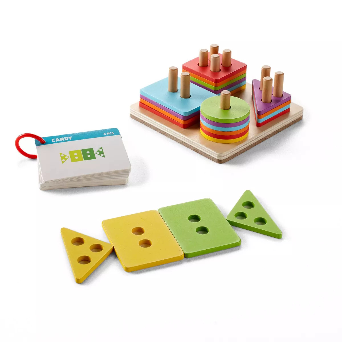 Chuckle & Roar Montessori Sort & Stack Puzzle - 51pc | Target