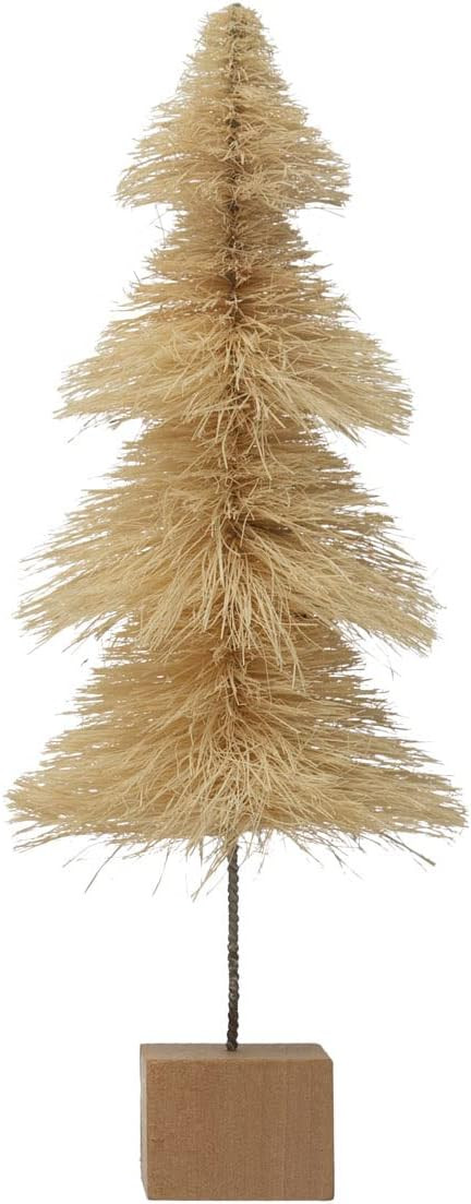 Creative Co-Op Sisal Bottle Brush Tree with Wood Base, Cream | Amazon (US)