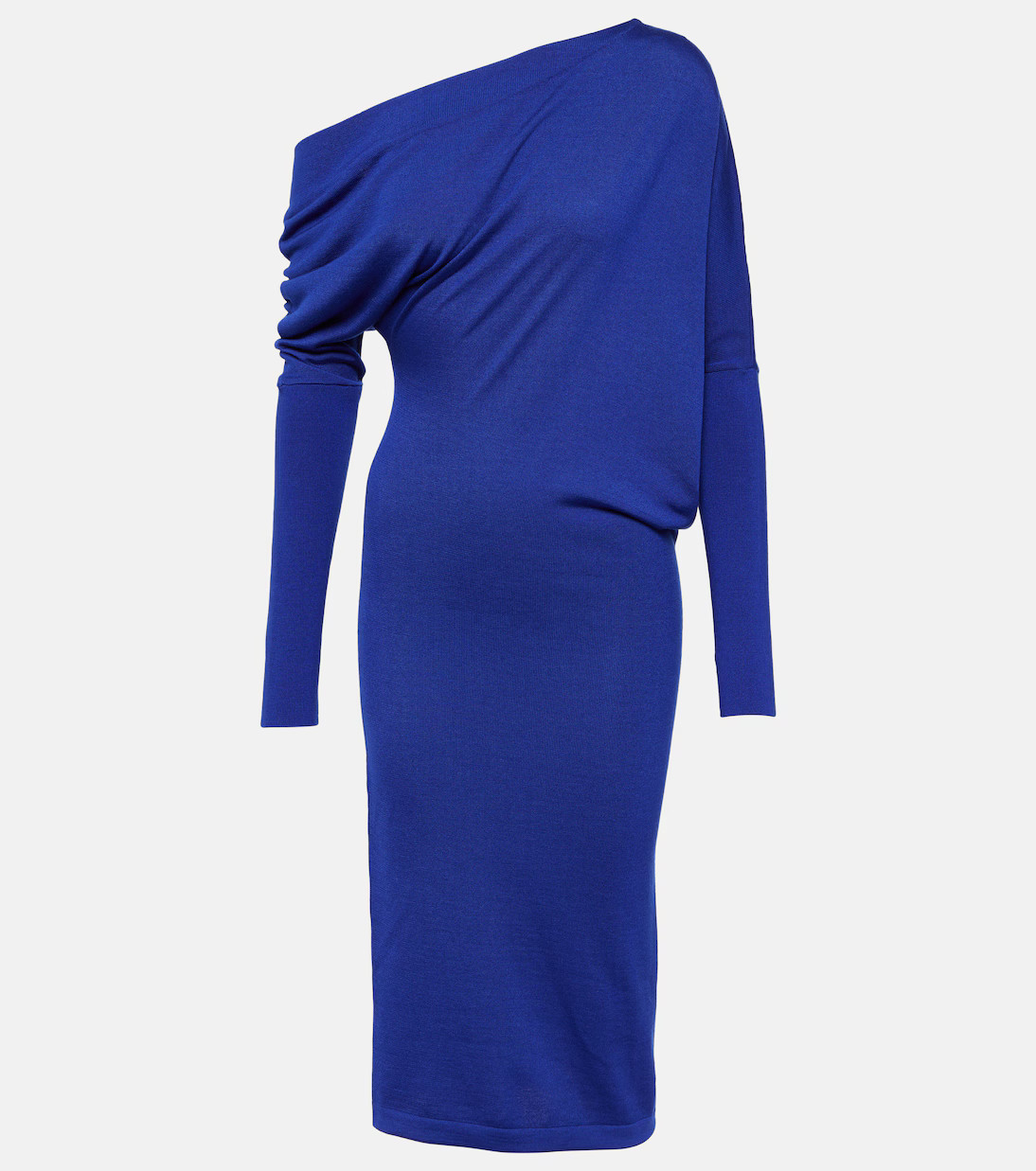 Off-shoulder cashmere and silk midi dress | Mytheresa (US/CA)