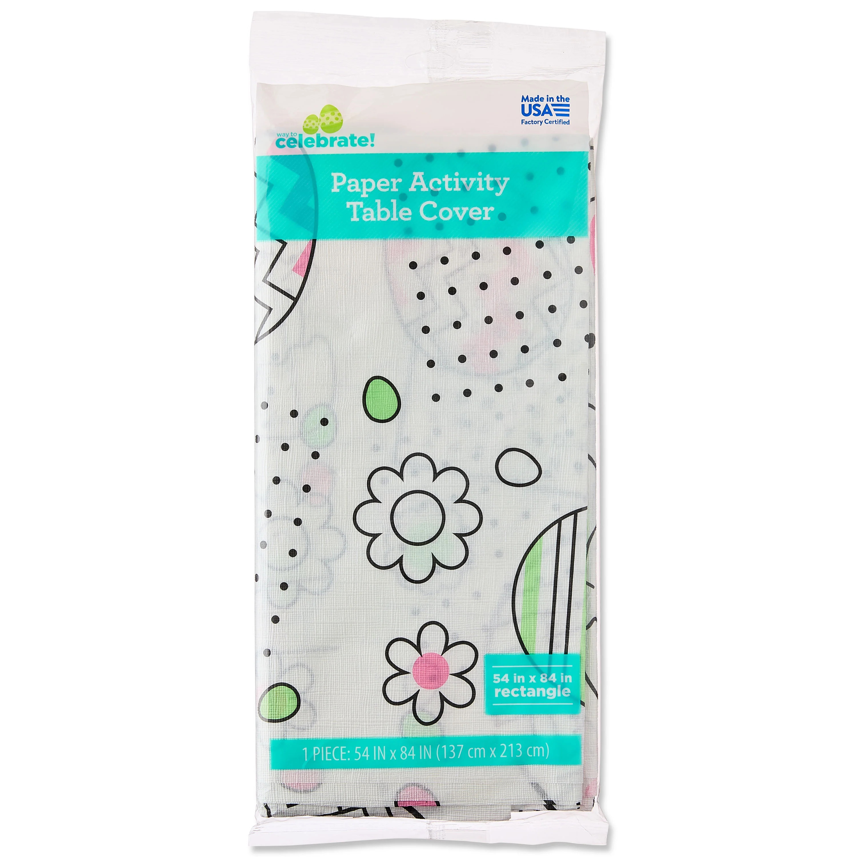 Paper Activity Table Cover, Multicolor, 54" x 84", Easter by Way To Celebrate | Walmart (US)