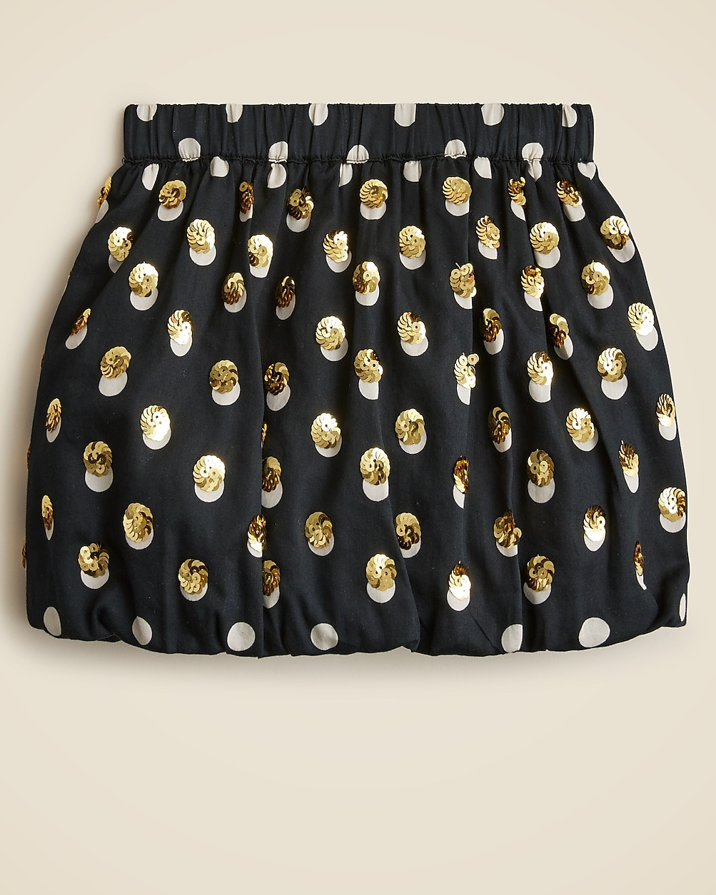 Girls' bubble skirt in sequin-dot cotton sateen | J. Crew US