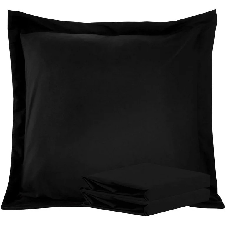 Ntbay 2 Pack Double Brushed Microfiber Euro Pillow Shams, Super Soft and Cozy European Throw Pill... | Walmart (US)