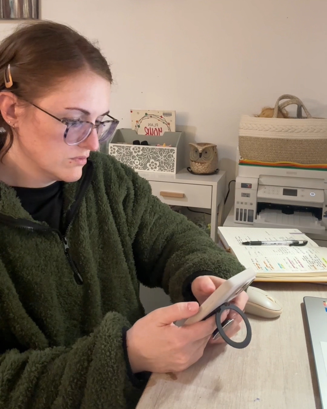 I originally got this stand for my Kindle so I could read hands-free at night… but then I realized how perfect it is for my phone too! Now I use it daily — for filming, FaceTiming, watching videos while I cook, and even during my planning time. I also love that I can swap between the ring and the popsocket whenever needed  
It’s adjustable, sturdy, and folds flat if I need to put my phone in my pocket. Definitely one of those “small but mighty” Amazon finds. 🙌

#LTKStyleTip #LTKSummerEdit #LTKGiftGuide