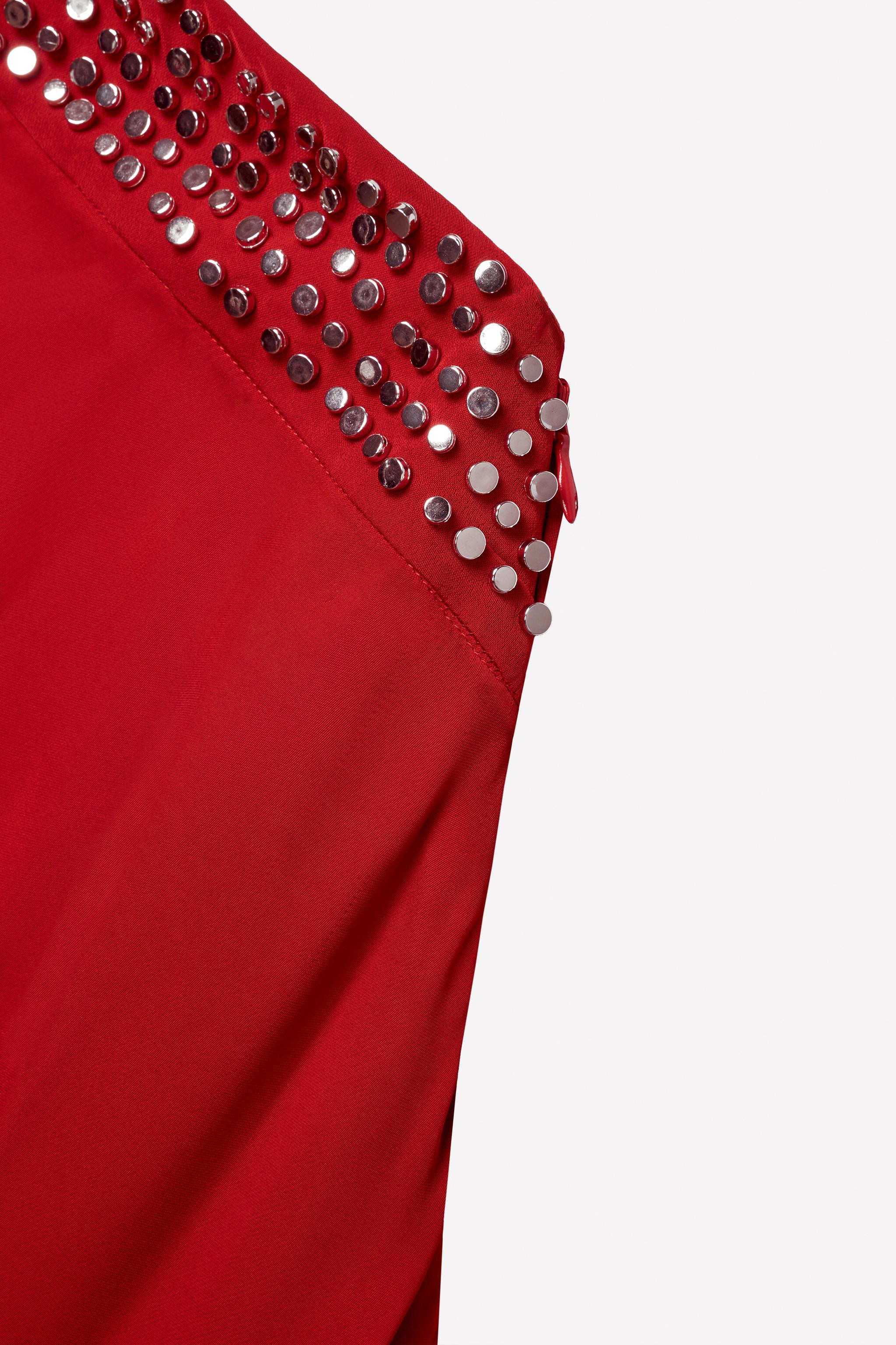 SATIN EFFECT DRESS WITH STUDS LUDOVIC DE SAINT SERNIN x ZARA | Zara US