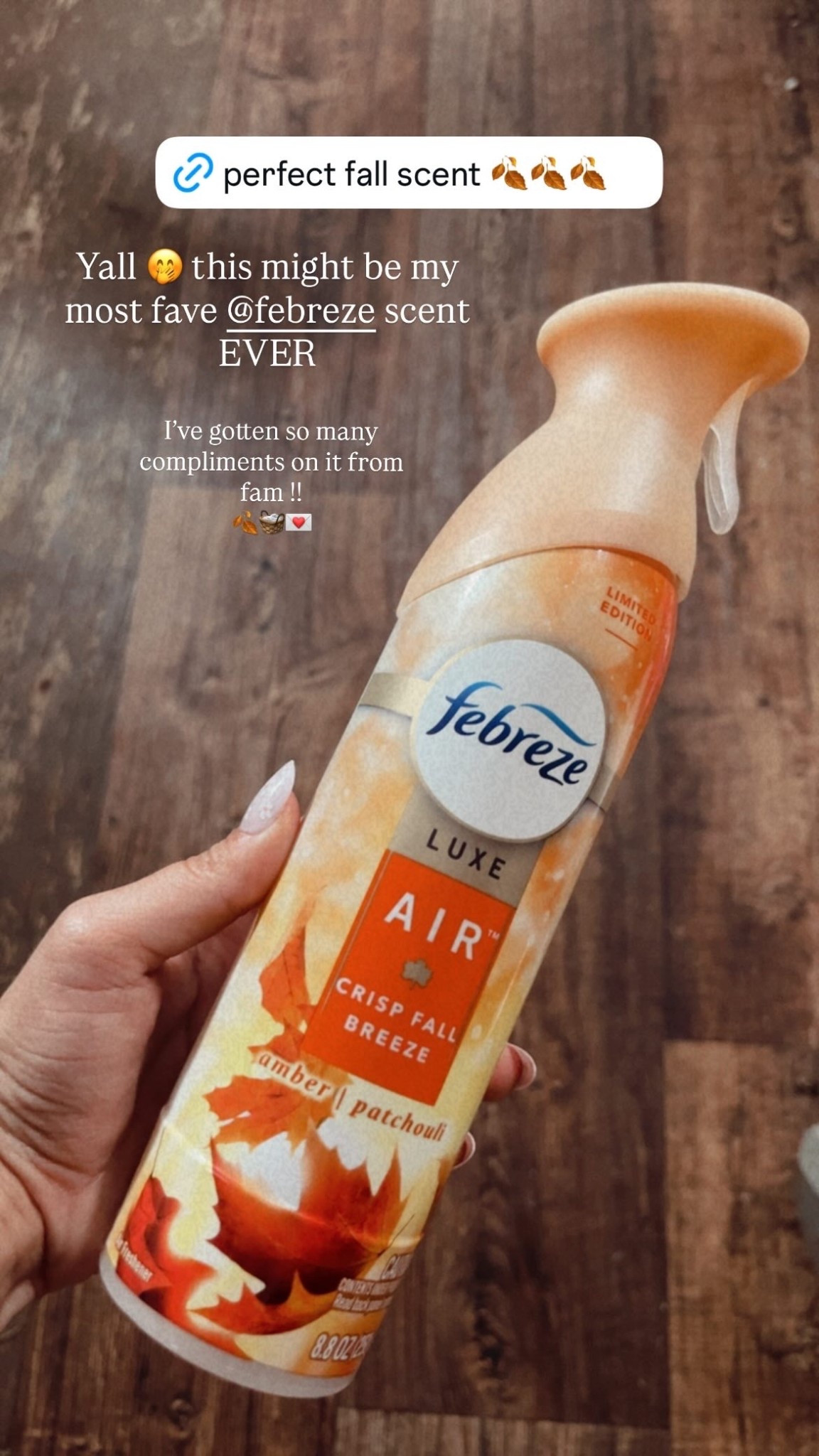 fave febreeze scent 🍂🍂 #febreeze #favefallscent #fall 