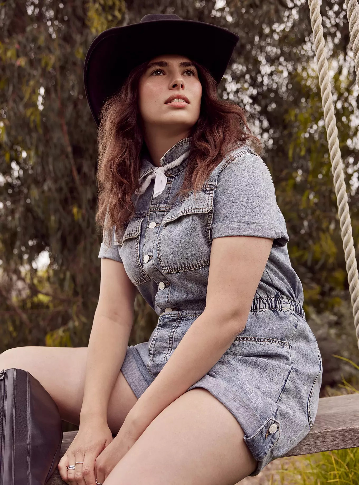 Festi Denim Boiler Romper | Torrid (US & Canada)