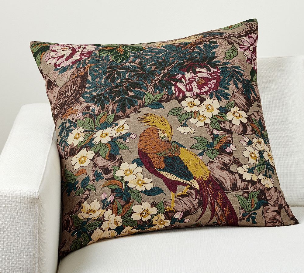 Amara Floral Bird Throw Pillow | Pottery Barn (US)