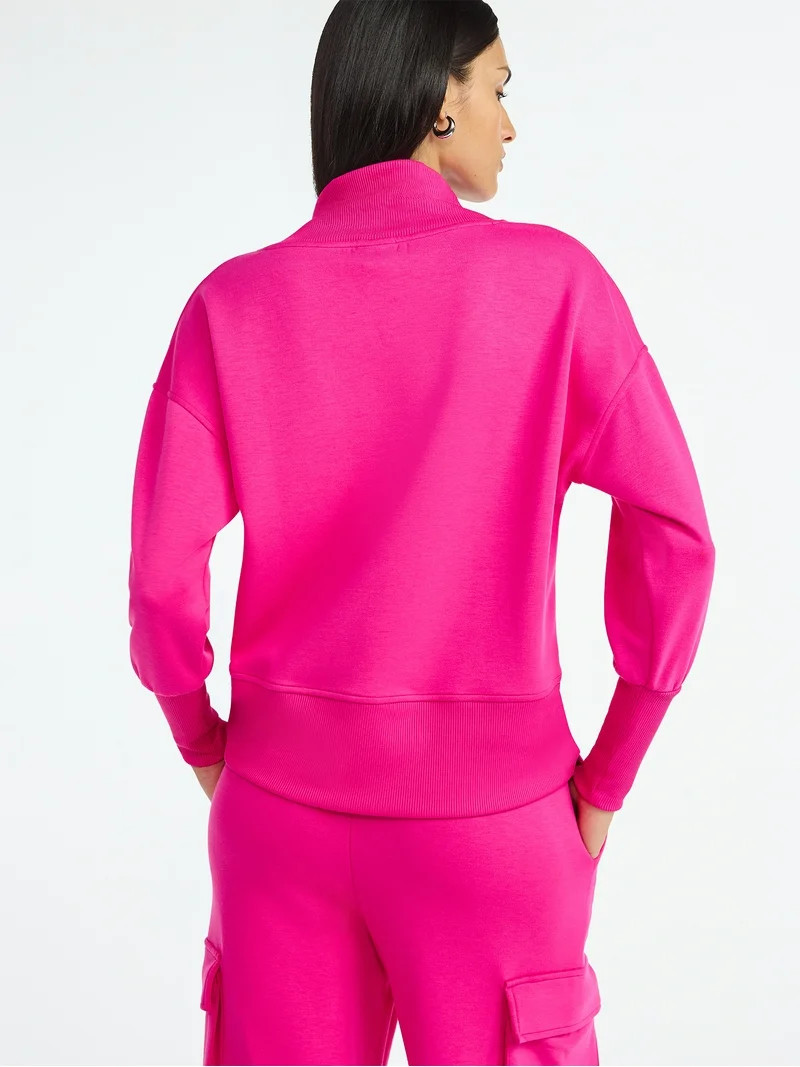 Scoop Women's and Women's Plus New Scubaknit V Neck Sweatshirt, Sizes XS-4X | Walmart (US)