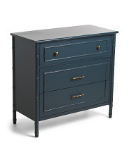 34x16x32 3 Drawer Chest With Bamboo Look Details | Furniture & Lighting | Marshalls | Marshalls