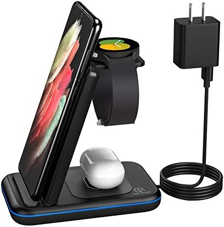 Wireless Charger for Samsung, HOLYJOY 3 in 1 Fast Charging Station/Dock Compatible with Samsung G... | Amazon (US)