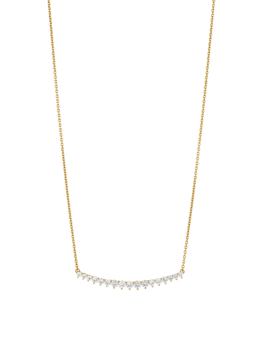 LARGE CURVE NECKLACE IN LAB WHITE SAPPHIRE | Dorsey