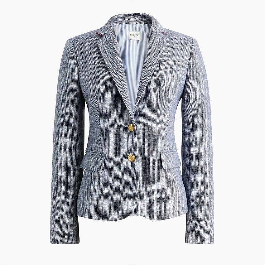 Petite herringbone wool-blend schoolboy blazer | J.Crew Factory