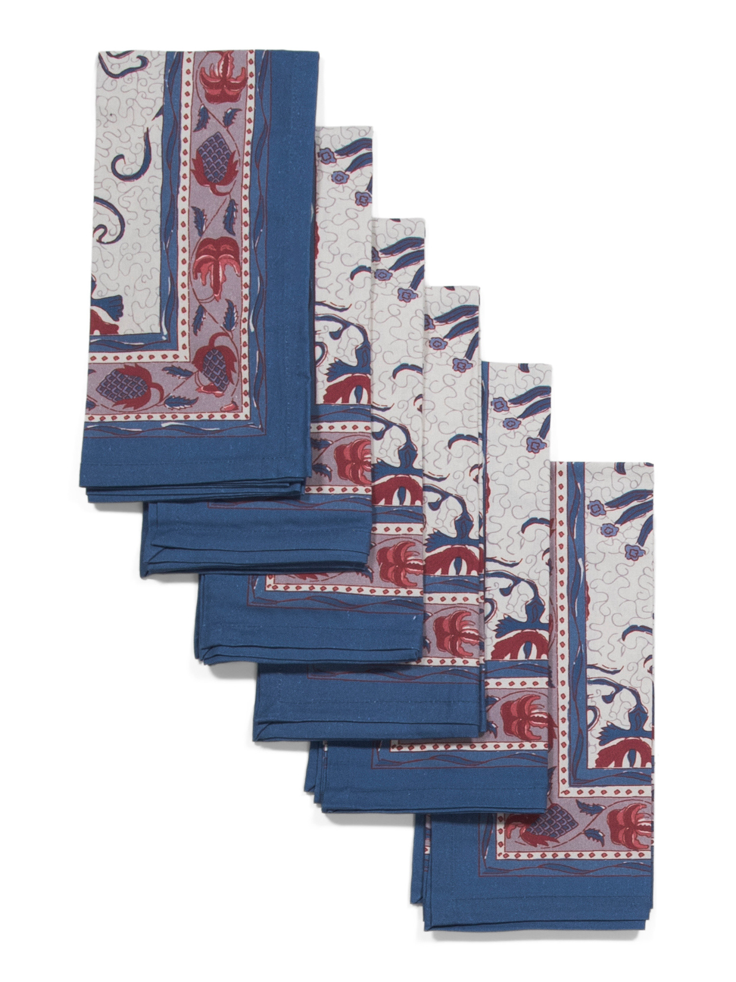 Set Of 6 Handmade Fleur Des Indes Napkins | Kitchen & Dining Room | Marshalls | Marshalls
