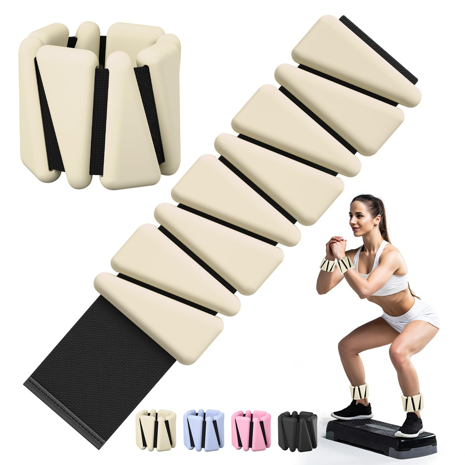 Wrist & Ankle Weights for Women, Wearable Strong Arm & Leg Weights Set of 2(1Lbs Each), Adjustabl... | Amazon (UK)