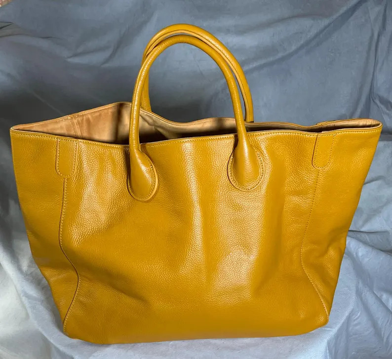 Oversized Leather Tote Bag: Italian Full-grain, Luxury Work & Travel - Etsy | Etsy (Global)