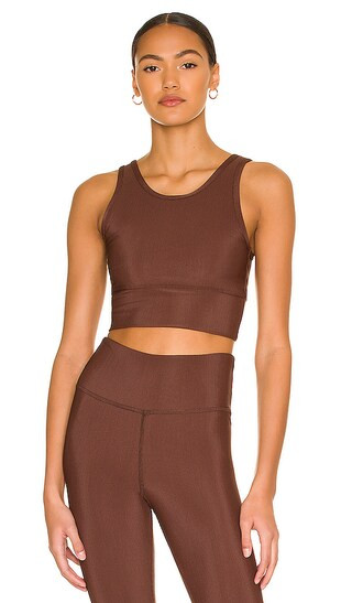 Piper Sport Bra in Chocolate Rib | Revolve Clothing (Global)