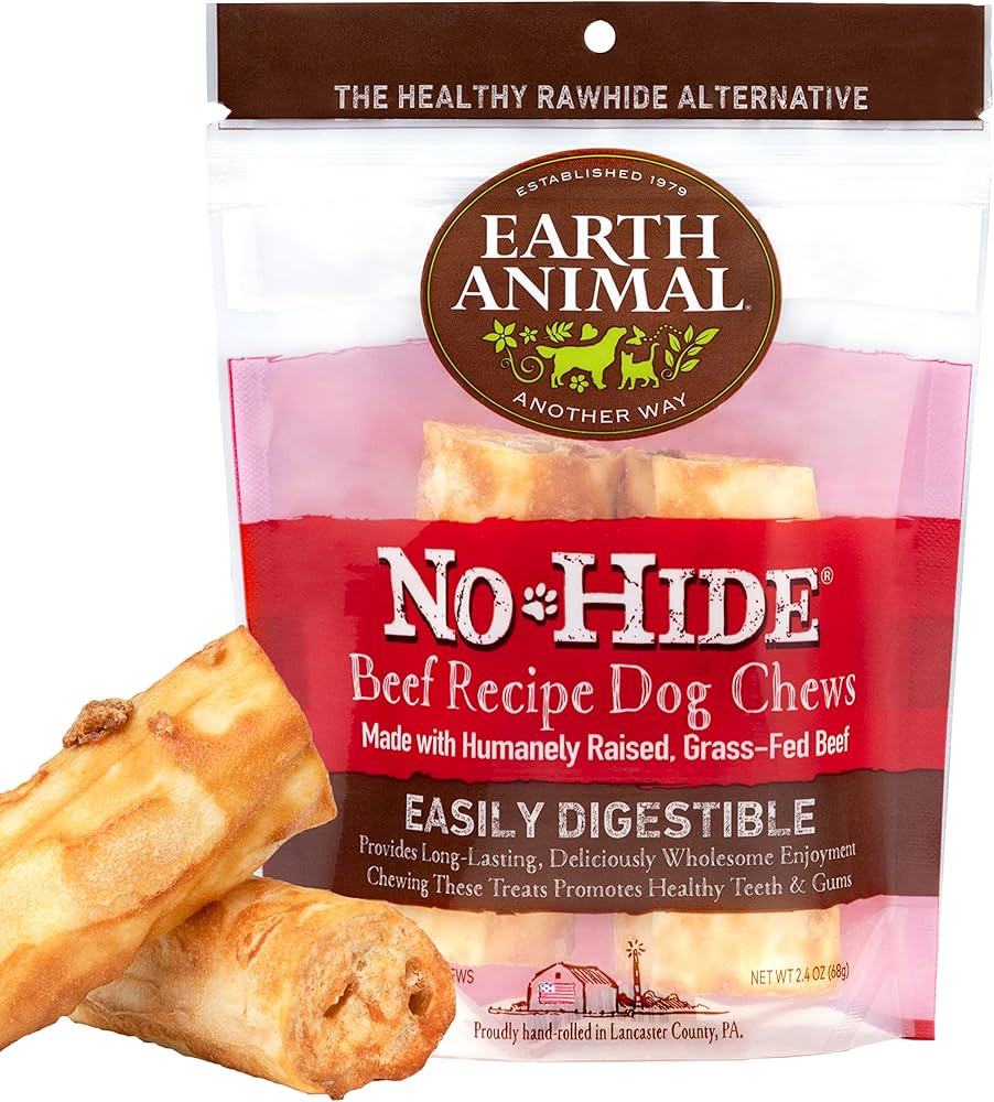 EARTH ANIMAL No Hide Small Beef Flavored Natural Rawhide Free Dog Chews Long Lasting Dog Chews | ... | Amazon (US)