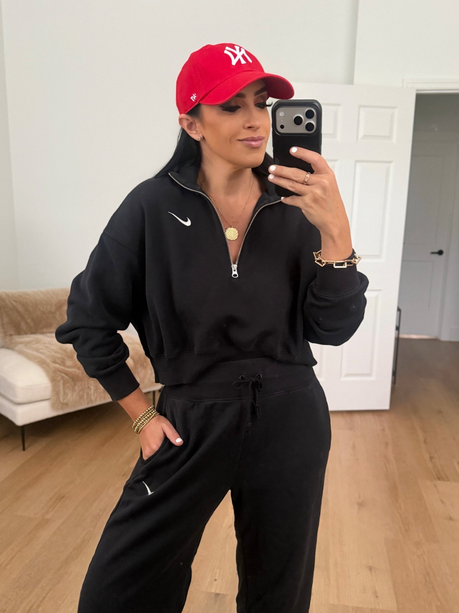 Nike sweatpants wearing size medium. Nike 3/4 zip sweatshirt wearing size medium 