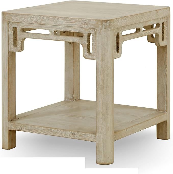 Artissance Peking Ming Arch Weathered White Wash, 24 Inch Tall Table (Side) | Amazon (US)