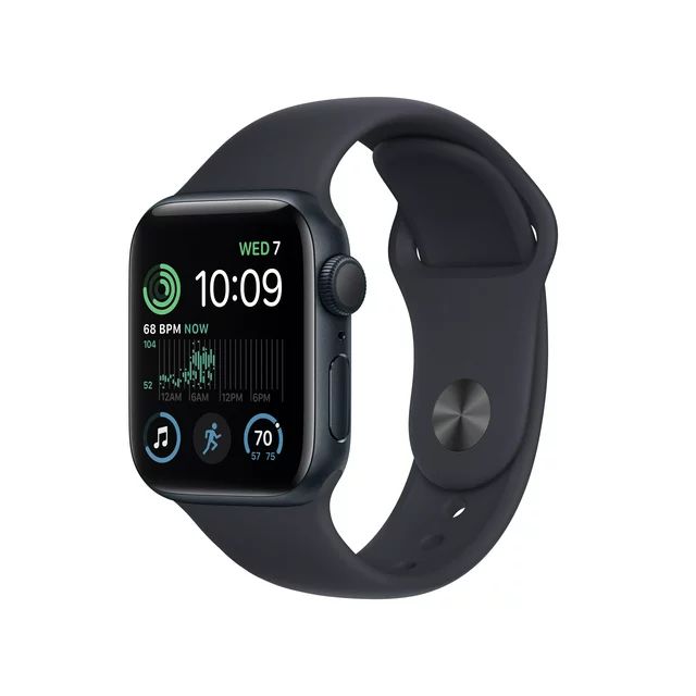 Apple Watch SE (2nd Gen) GPS 40mm Midnight Aluminum Case with Midnight Sport Band - S/M - Walmart... | Walmart (US)
