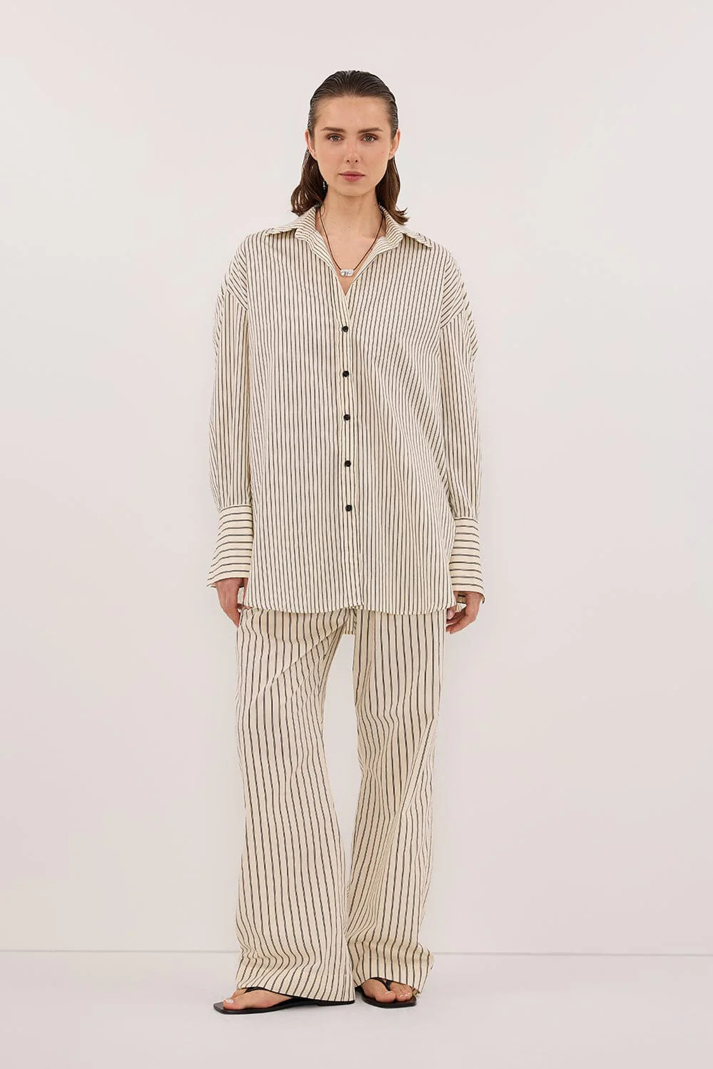 SABLE CREAM SILK BLEND PANT | DISSH