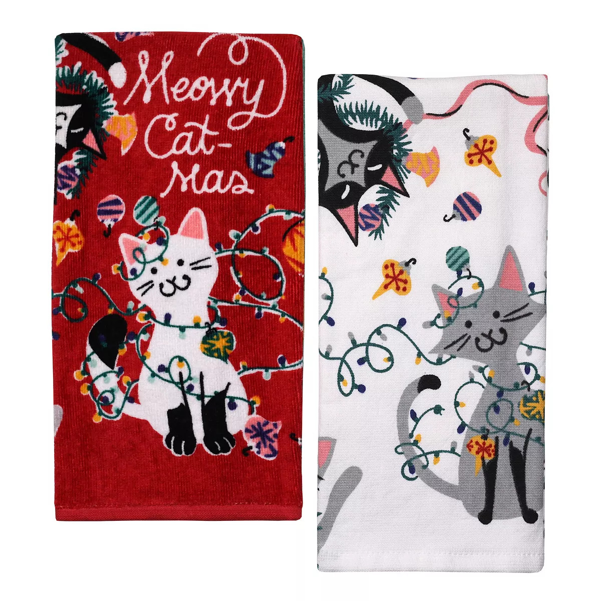 St. Nicholas Square® 2-Pack Cat Kitchen Towels | Kohl's