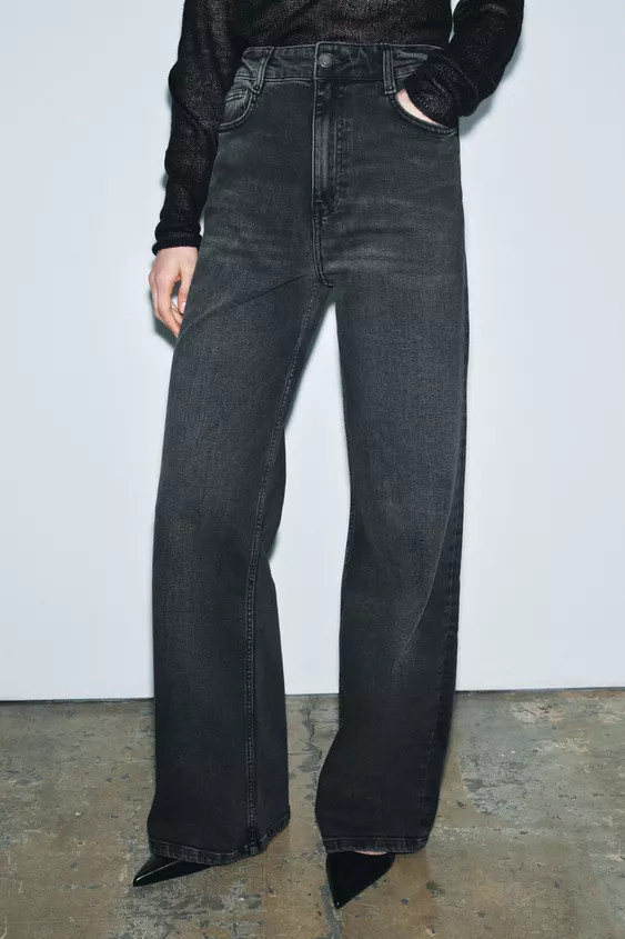 JEANS ZW COLLECTION WIDE LEG MIT HOHEM BUND | Zara DE