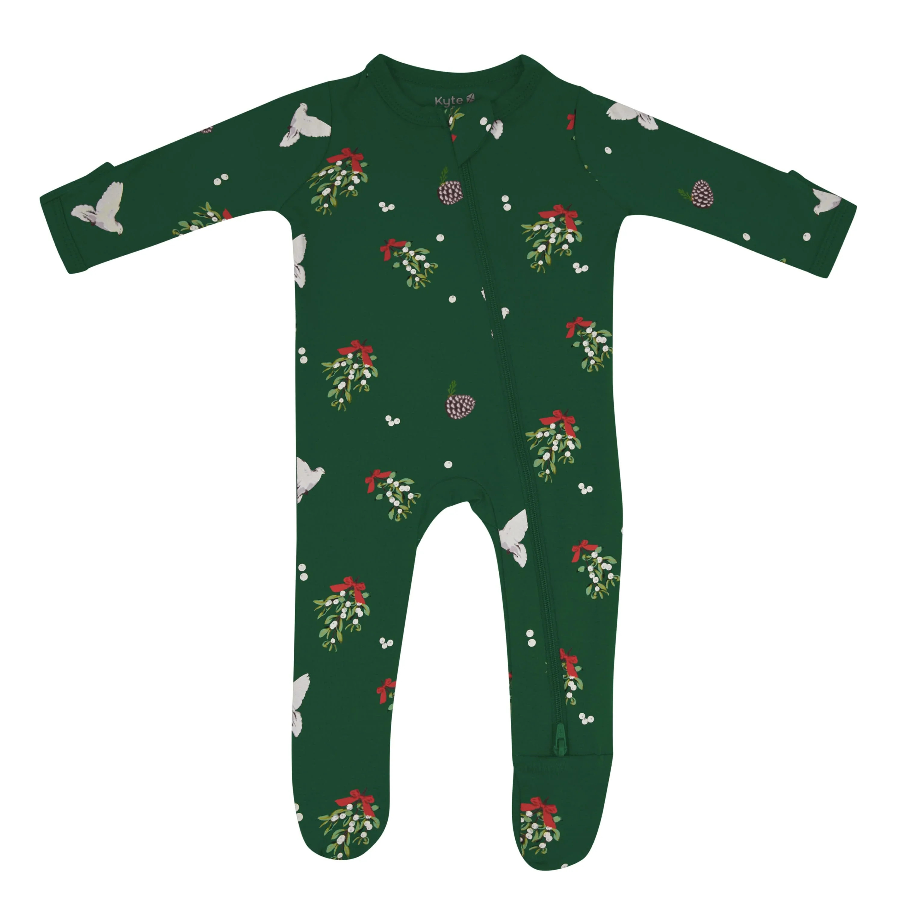 Zippered Footie in Mistletoe | Kyte BABY