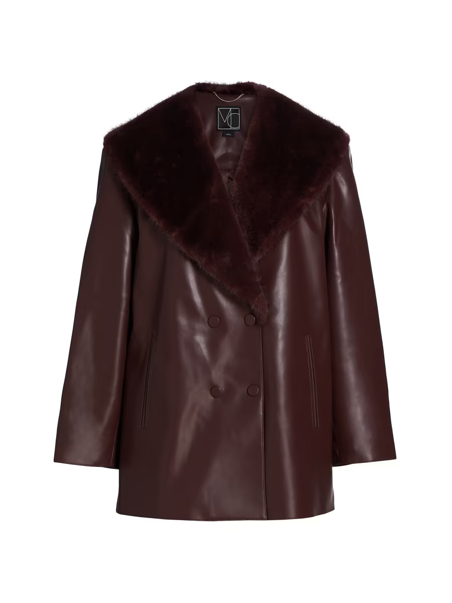 Faux Fur Faux Leather Jacket | Saks Fifth Avenue