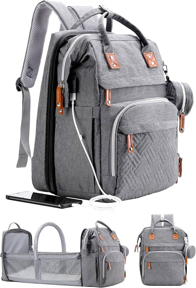Diaper Bag Backpack with Changing Station, Large Diaper Bag, Baby Bag, Multifunctional Diaper Bag... | Amazon (US)