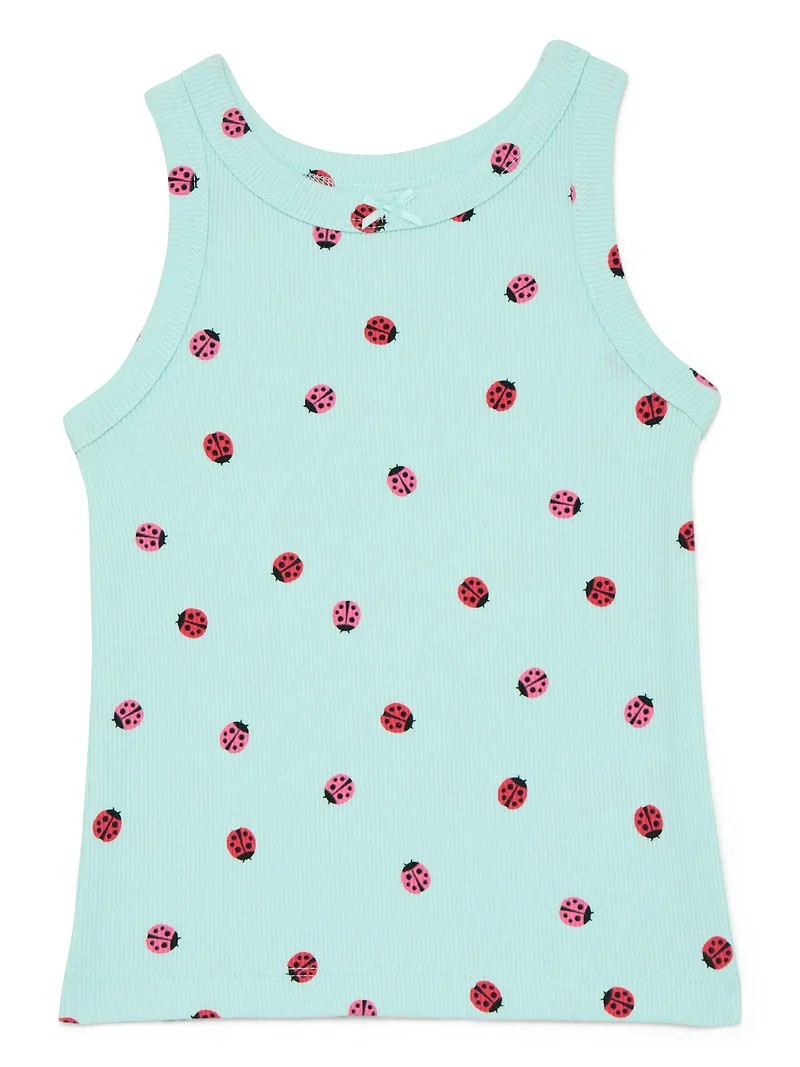 Wonder Nation Toddler Girls Ribbed Tank Top, Sizes 18M-5T | Walmart (US)