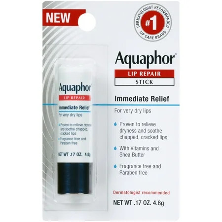 Aquaphor Lip Repair Stick - Soothes Dry Chapped Lips - .17 oz. Stick | Walmart (US)