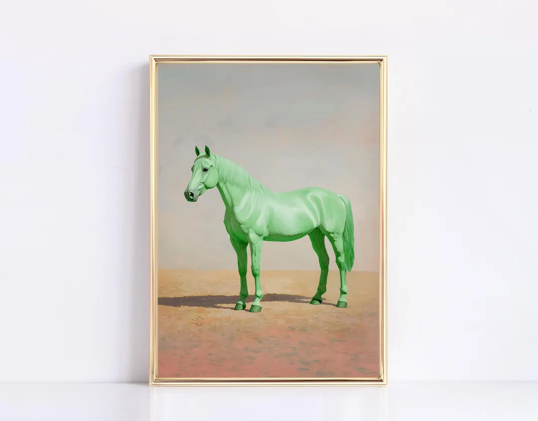 Green Horse of a Different Color Wicked Digital Art St Patricks Day Art Green Art Wizard of Oz Wi... | Etsy (US)