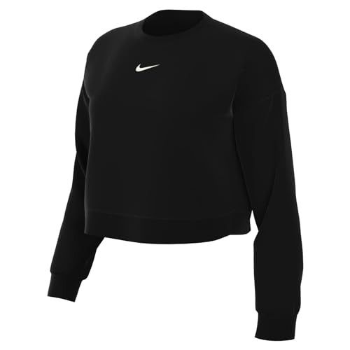 Nike, Women's, Sportswear Phoenix Fleece Over-Oversized Crew-Neck Sweatshirt, Black/Sail, XL | Amazon (US)