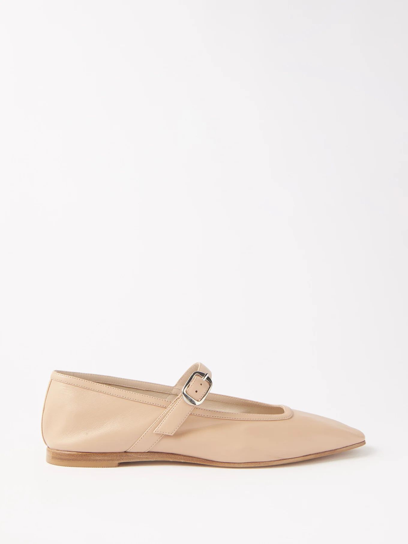 Square-toe leather Mary Jane ballet flats | Le Monde Beryl | Matches (US)