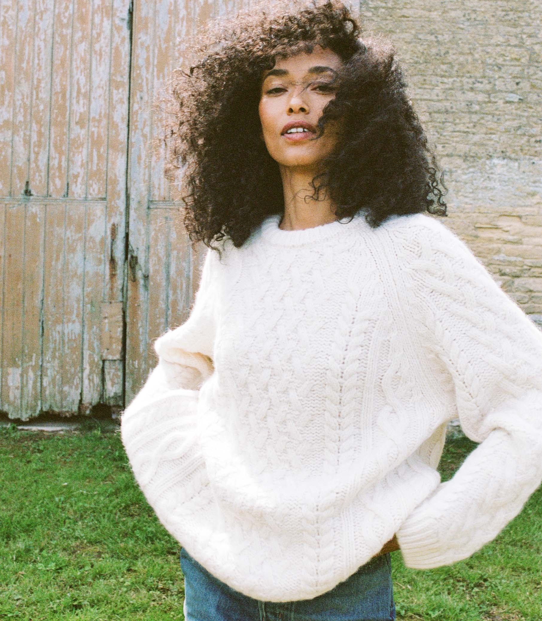 Clarendon Sweater - Ivory | DÔEN | DOEN