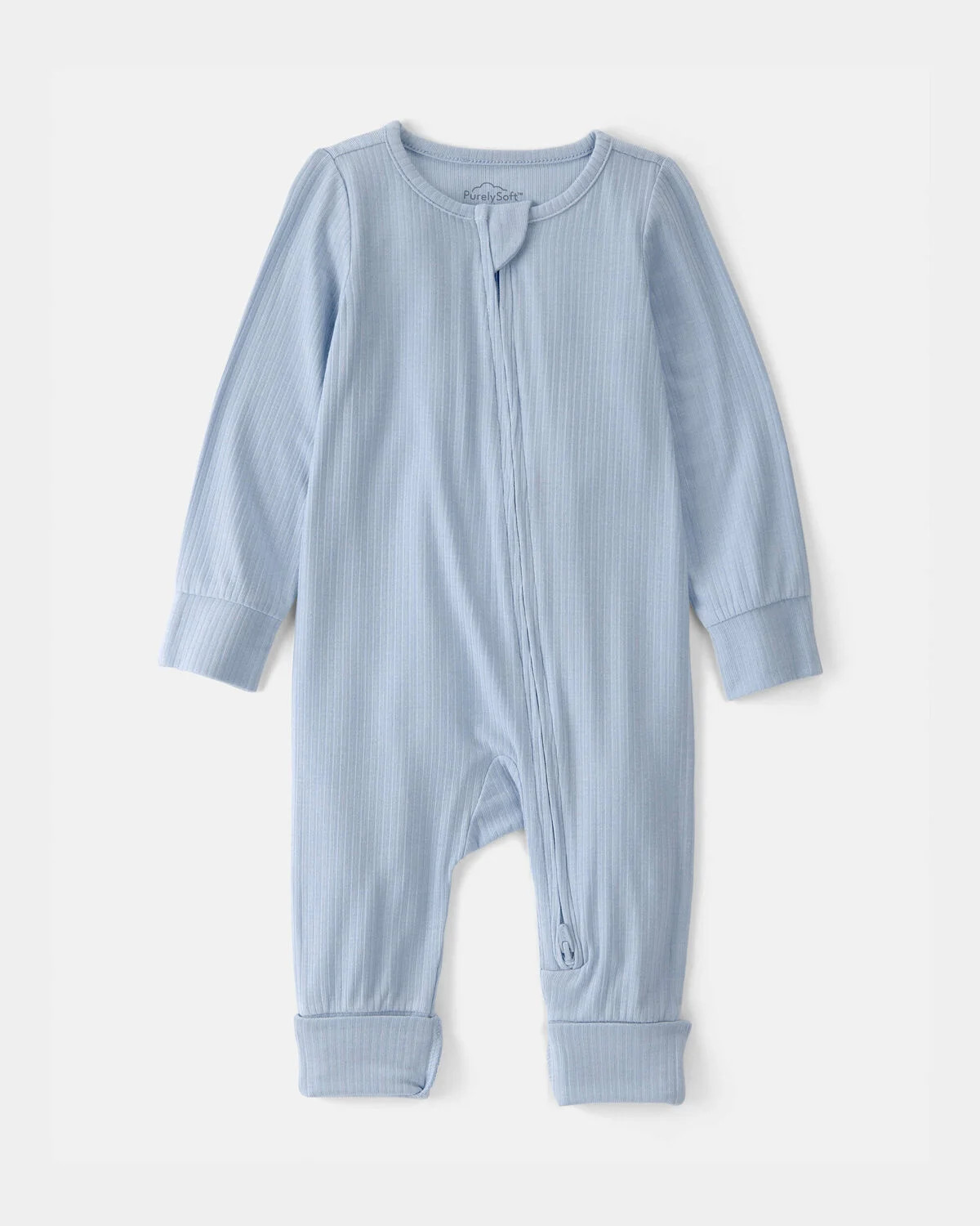 Baby Boy 2-Way Zip PurelySoft Sleep & Play Pajama - Blue | Carter's Inc