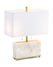 21in Alabaster Table Lamp With Dual Pull Cords | Bedroom | Marshalls | Marshalls
