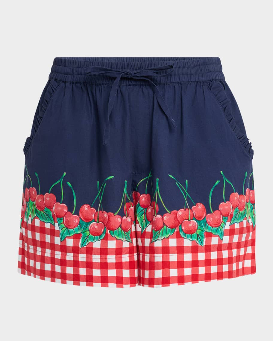 Damson Madder Cherry Pie Drawstring Shorts | Neiman Marcus