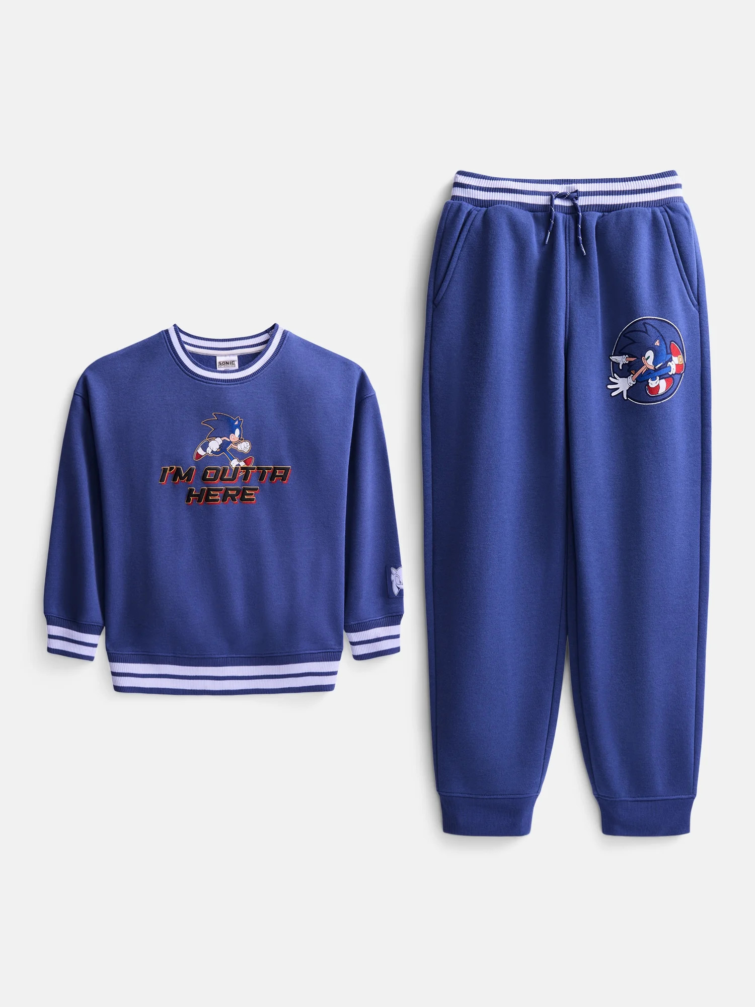 Sonic the Hedgehog Boys Crewneck Sweatshirt with Jogger Pants, Sizes 4-16 | Walmart (US)