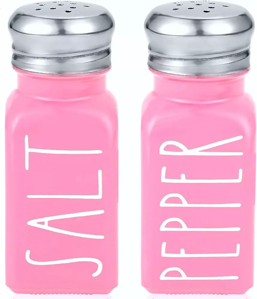 Pink salt and pepper set