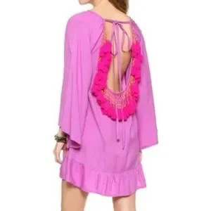 Revolve SUNDRESS Tassel Indiana Boho Resort Beach Vacation Purple Dress | Poshmark