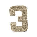 8" White Gold Glitter Number 3 Prop | Amazon (US)